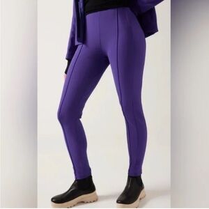 NWT Athleta Glacier Skinny Pants Purple High Waist Snow 8 tights New $179